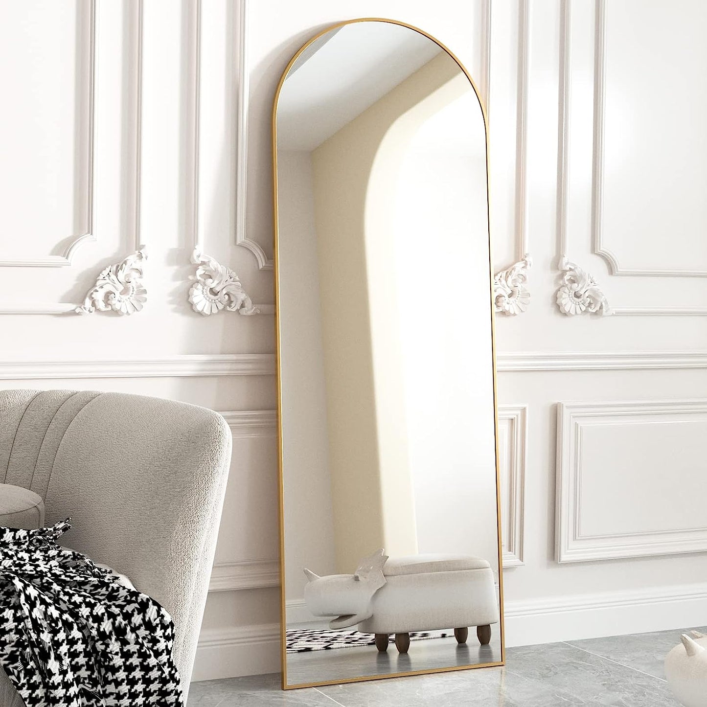 64"x21" Arched Leaning Full Length Mirror