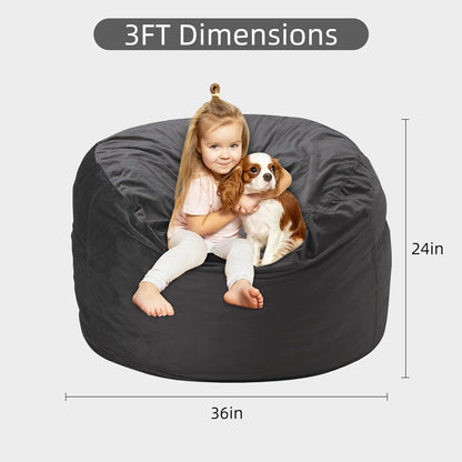 Memory Foam Filling 3Ft Bean Bag Chair