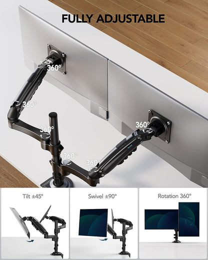 Dual Monitor Mount up to 32 inches Screens,  Hold 19.8lbs