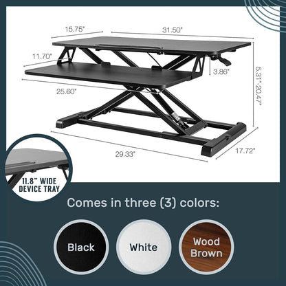 32 Inch Adjustable  Standing Desk Converter